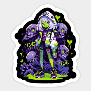 Zombie Girl Sticker